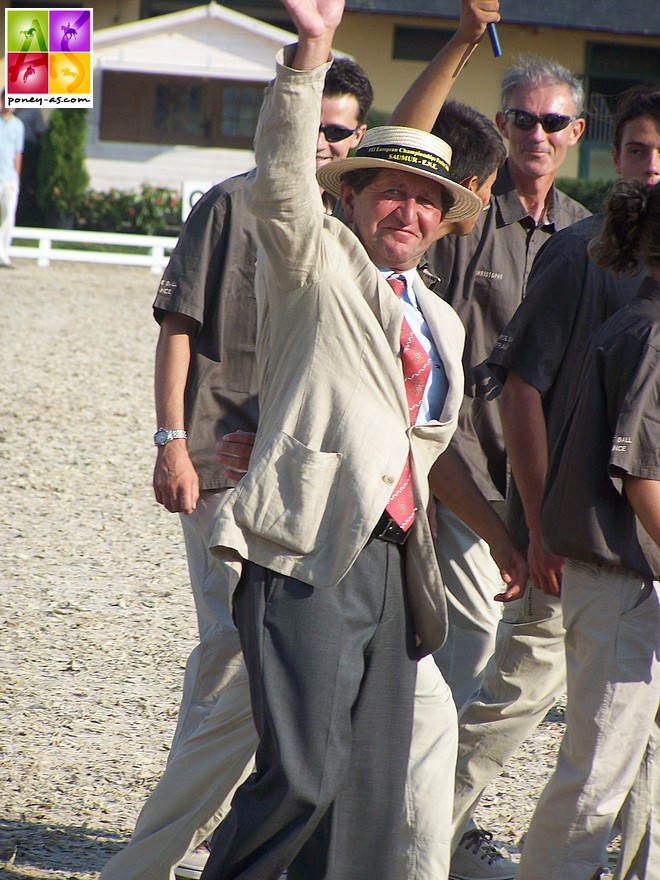 Marcel Delestre, en 2006, lors des championnats d'Europe poneys de Saumur - ph. Poney As