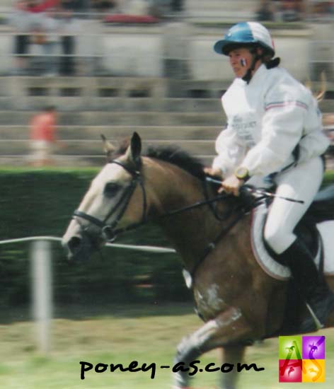 Rebecca Faity et Arpege de l'Aulne aux championnats d'Europe du Touquet en 1998 - photo Pauline Bernuchon