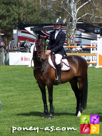 Aurore Meurisse et l’étalon Pfs Intermede A Bord, 4e du GP du CSIP, photo Pauline Bernuchon