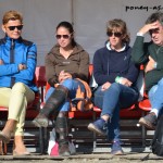 Coby et Marrigje van Baalen, les coachs néerlandais de Clarissa, avec la famille Stickland - ph. Camille Kirmann