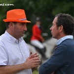 Eric Denarnaud des Ecuries de la Clémenterie, dont les élèves se sont distingués en GP de CSO et Stéphane Fresnel, vétérinaire des poneys de l'équipe de France - ph. Pauline Bernuchon