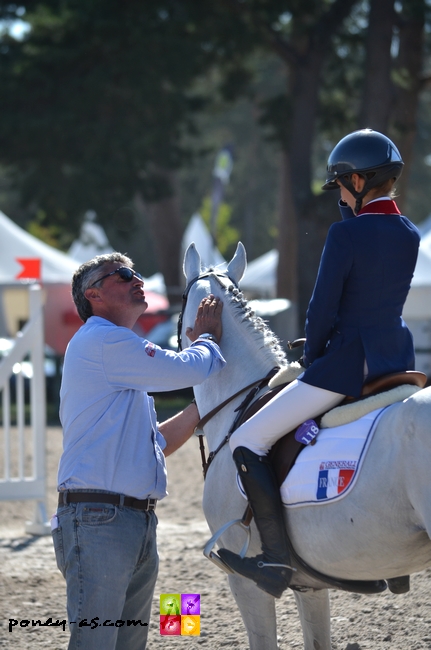 Jimmerdor et Mégane lors des championnats d'Europe de Fontainebleau en 2012 - ph. Poney As