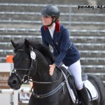 Justine Bonnet, 2e du CIC* avec son "poney" (par le Welsh Erimus Black Knight, sur souche Sf) Newton d'Hericourt - ph. Camille Kirmann