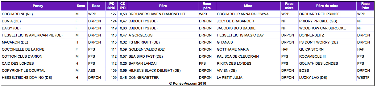 Meilleurs IPD 2016 chez les poneys de 4 ans – Poney-As.com