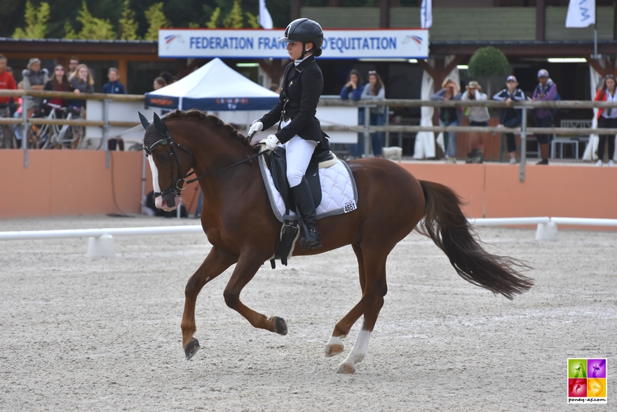 Leana Capy et Olywood de Blonde, étalon dressage - ph. Poney As