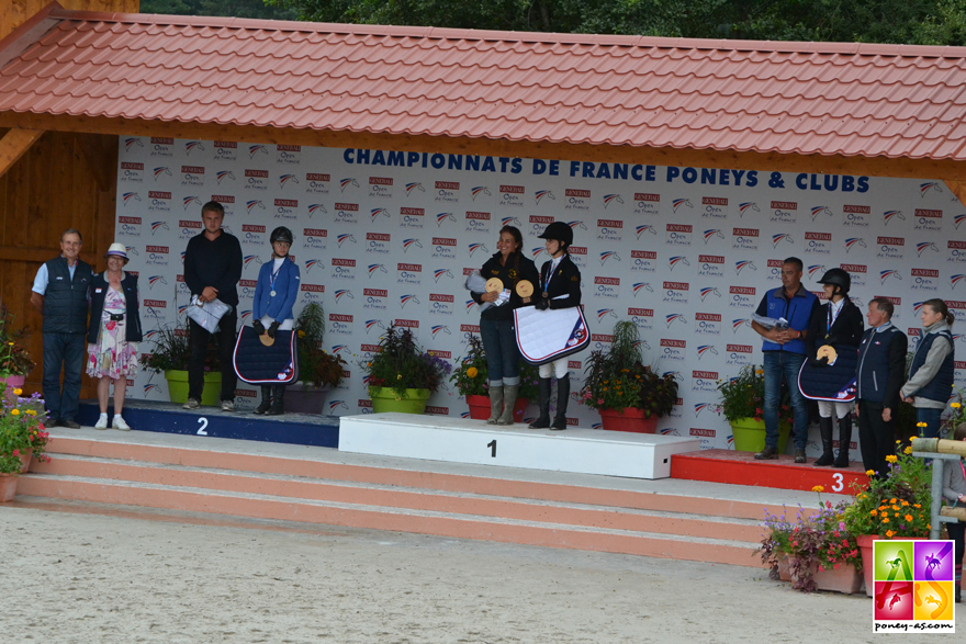 Podium du championnat de France As Poney Elite CCE - ph. Pauline Bernuchon