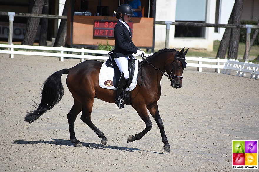 Champion des 5 ans - Darkonlight Tartifume monté pat Charlotte Daval - ph. Poney As