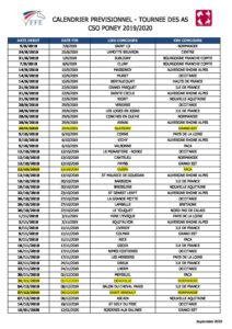 Calendrier Tda Poney Cso 2019 2020 1 Poney As