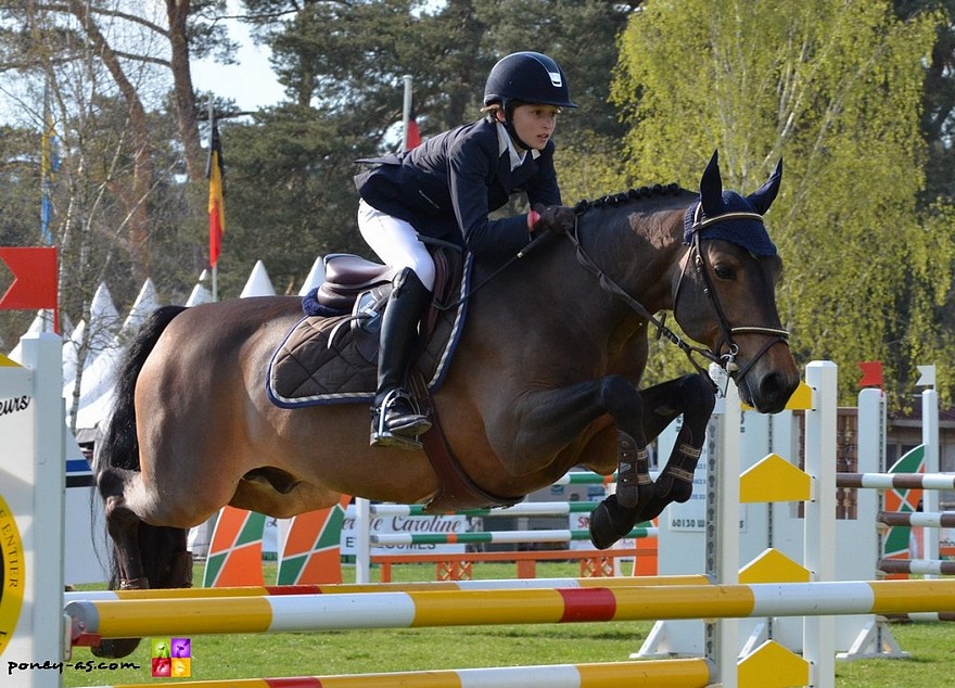 Valentin Fuzeau et N'Hectare des Ifs sur le Grand Parquet de Fontainebleau, il y a 8 ans - ph. Poney As