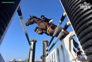 Durango Danfer, le nouveau partenaire de Sarah Desmoules. Photo prise lors du CSI 2** de Gorla Minore également - ph. coll. www.sassofotografie.it