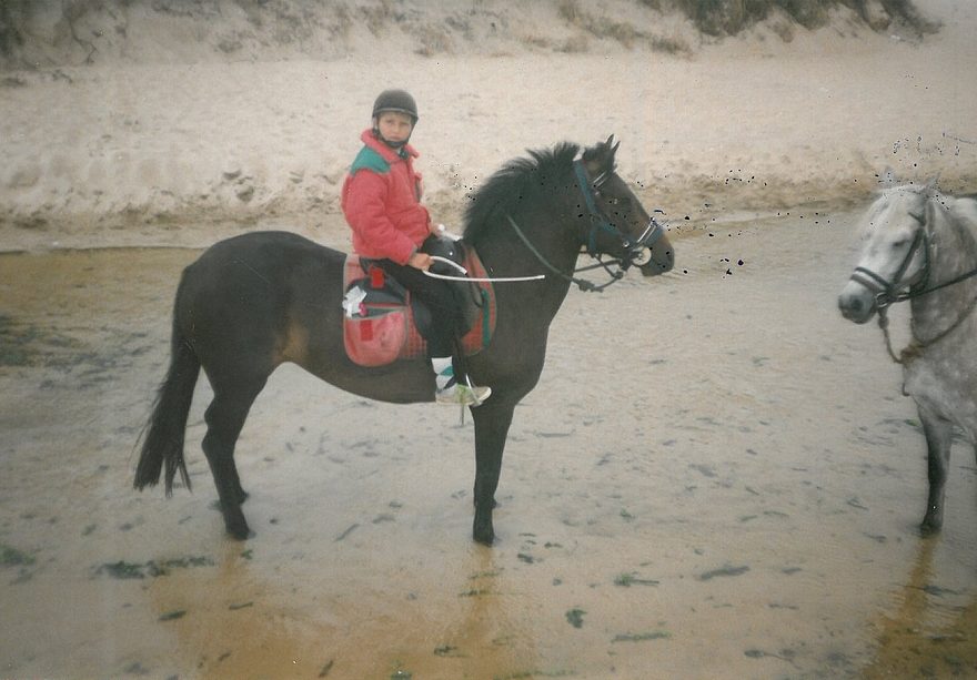 Tiva lors d'une randonnée en 1991 - coll. M.C. Lestelle