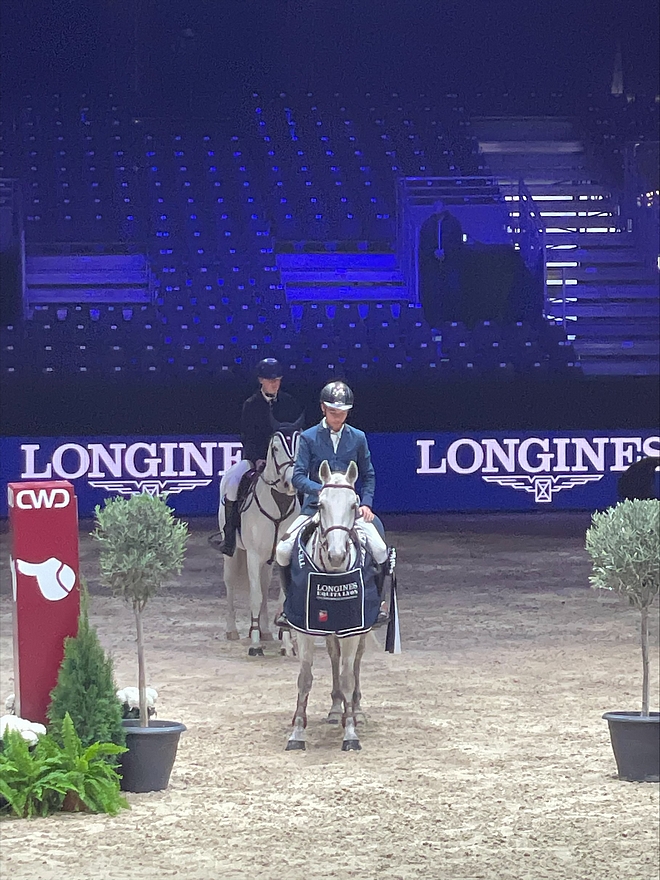 Nohlan Vallat et Daenerys d’Hurl’Vent remportent la première épreuve du Jumping Ponies' Trophy de Lyon - ph. Mathilde Labat