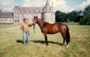 La britannique Rodlease April Glory considérée par Annie et Jean-Marcel d'Aprigny comme la meilleure poulinière de l'élevage des Mauvis