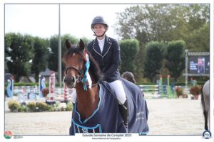 Idclaire de Cazals s’impose dans la finale des 5 ans de CCE sous la selle de sa propriétaire Audrey Goutel - ph. PSV