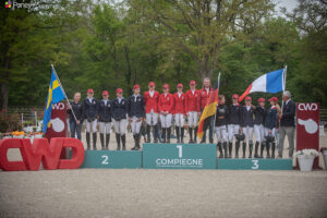 Le podium de la Coupe des nations. L'Allemagne en 1, la Suède en 2 et la France en 3 ! - ph. Marine Delie