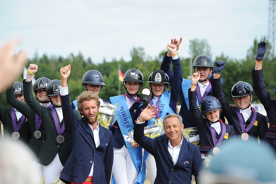 Le podium des championnats d'Europe de 2024 où l'équipe de France avait décroché l'or - ph. Susanne Lehmann – www.foto-job.com
