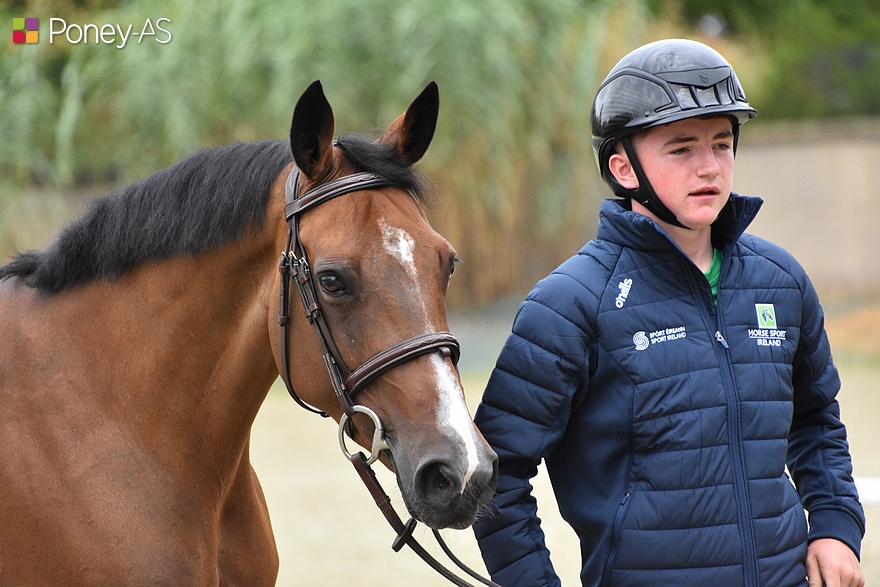 La finale des poneys D n’a pas échappé aux vice-champions d’Europe par équipes, Ruben Foley et Wineport Q Junior – ph. Poney As