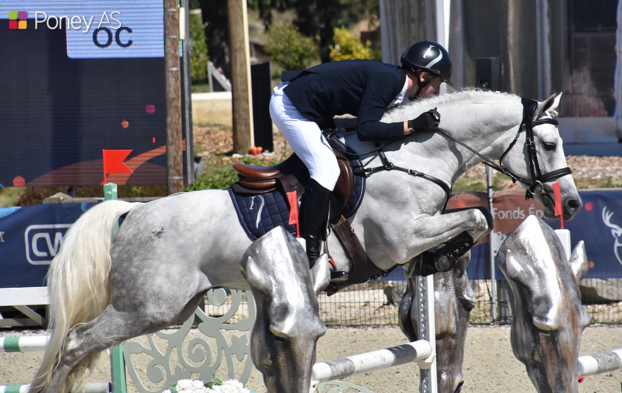 Au Lion-d’Angers, Nolann Ruyault et son jeune I Am Leam Menhir ont remporté l’épreuve de vitesse et le Grand Prix As Poney Élite – ph. Poney As