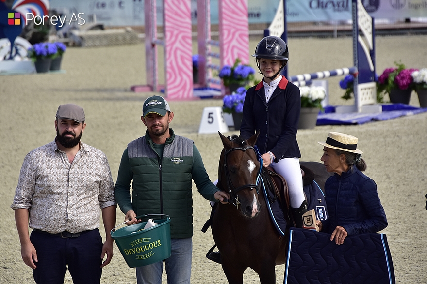 Lindentea de l’Aurore est vice-champion de France associé à Romane Heripret – ph. Poney As