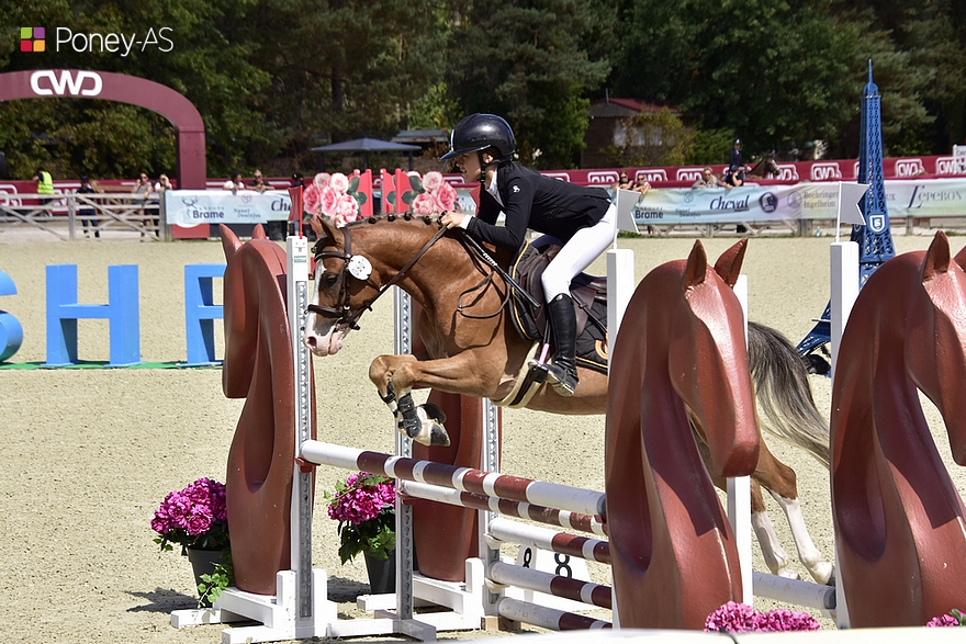 King Kong Star d’Été décroche un deuxième titre de champion, cette fois chez les 6 ans B, avec Roxane Scherer - ph. Poney As