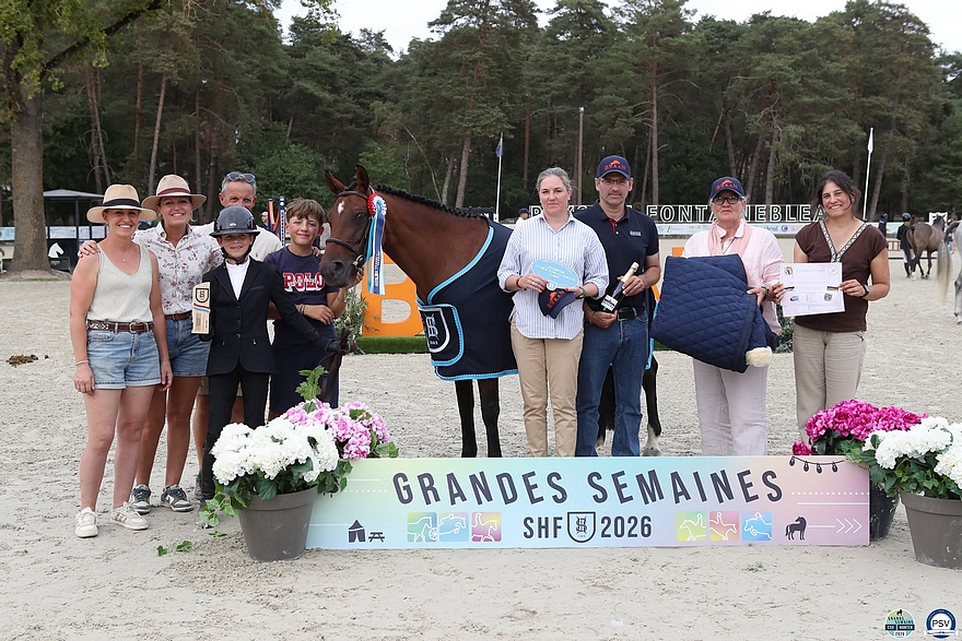 Kiss Me Not d’Haryns est sacrée championne des 6 ans de Hunter avec Diane Lefebvre Mermin – ph. PSV