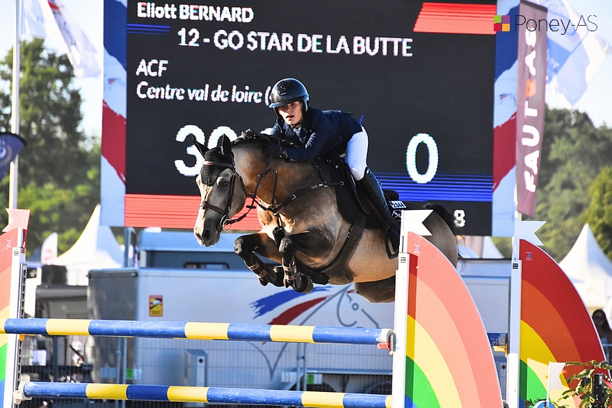 Eliott Bernard et Go Star de la Butte signent un doublé vitesse / Grand Prix à 1,30 m lors de la Super As de Canteleu - ph. Poney As